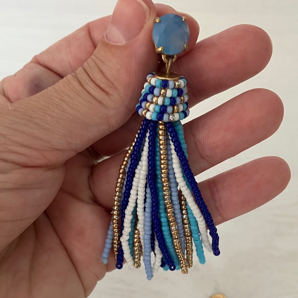 J. Crew Multicolor Beaded Tassel Earrings - Picture 4 of 7